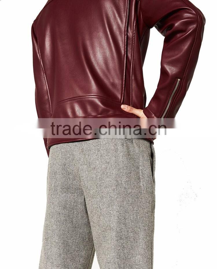 Wholesale Fashion Softshell Motocycle Cheap Leather Jackets Men 2016