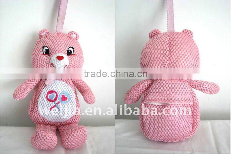 stuffed toy with candy bag