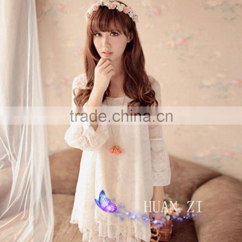 Rose Flower Headband Wedding Double Row Floral Garland Hairband