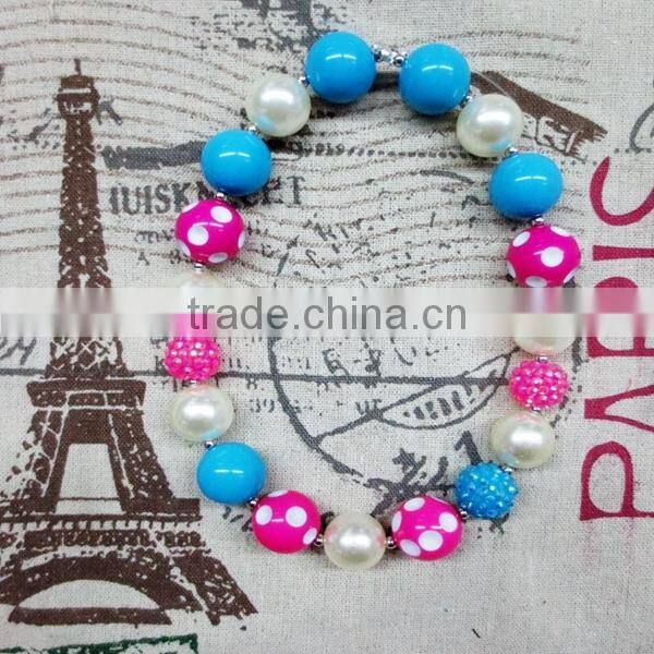 Spring bubblegum chunky bead necklace wholesale