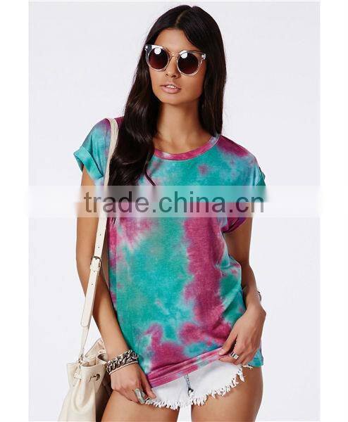 Tie Dye Design Girls Wholesale T Shirt Printing