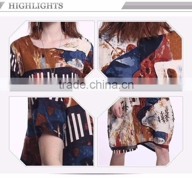 ODM services women dress women casual,print dress,short sleeve dress