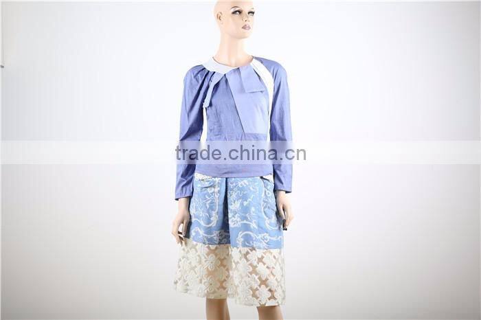2016 pre-fall collection long sleeve women new blouse neck design