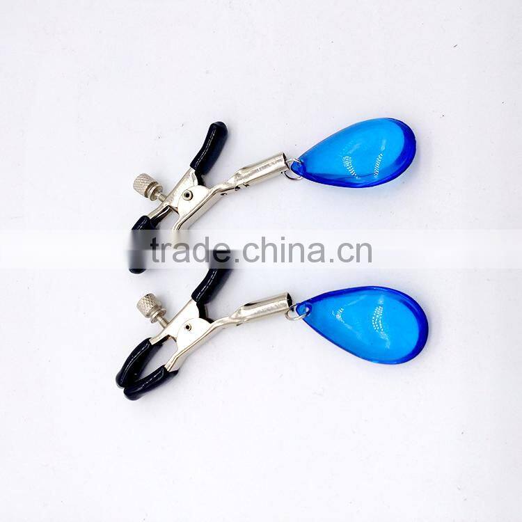 2017 latest hot sales nipple clips clamps for women female sapphire Water droplets design JS001 Sex Products for Couple Adult