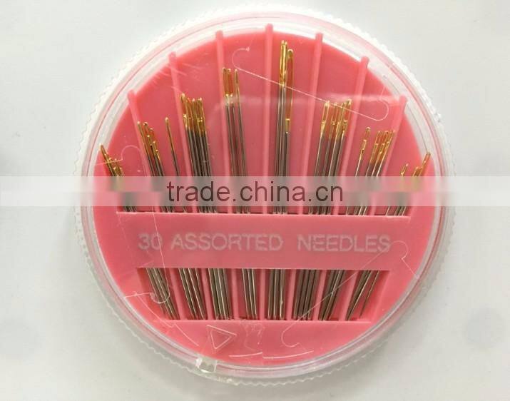 30 count assorted hand sewing needles comapct with golden end