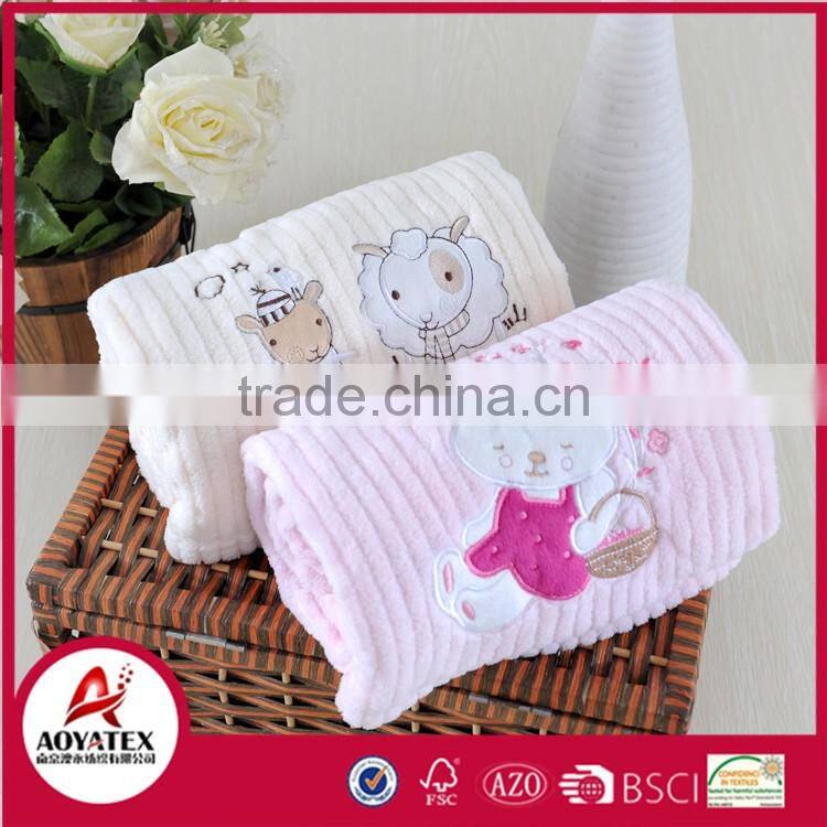 knitting animal patterns cute mbroidered coral fleece baby spanish blankets