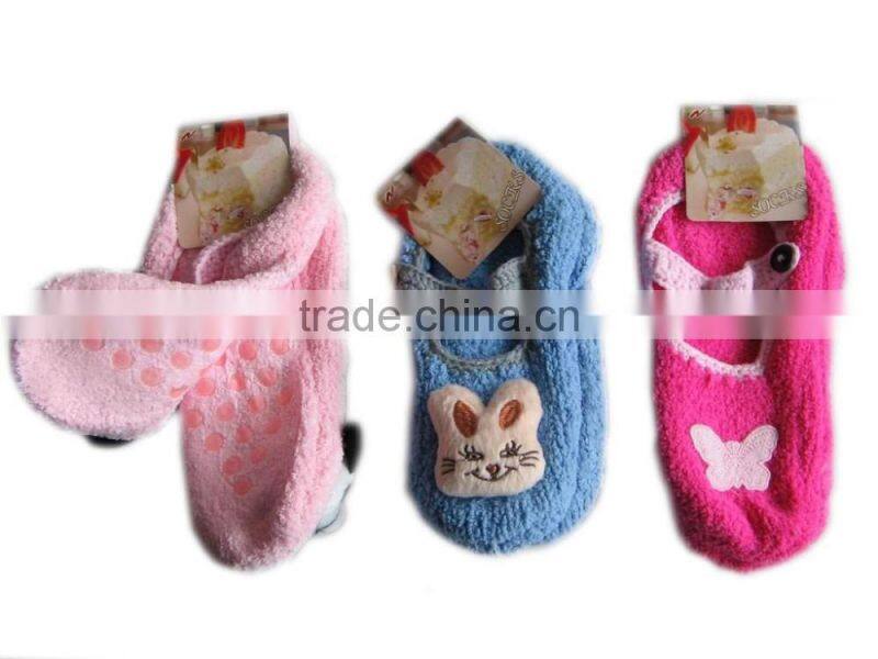 fuzzy microfiber warm socks, anti-sip Women thermal microfiber cozy socks