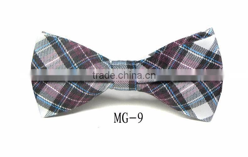 Cotton Checkered Children Kid Boy Toddler Baby Child Pre Tied Neck Bow Tie