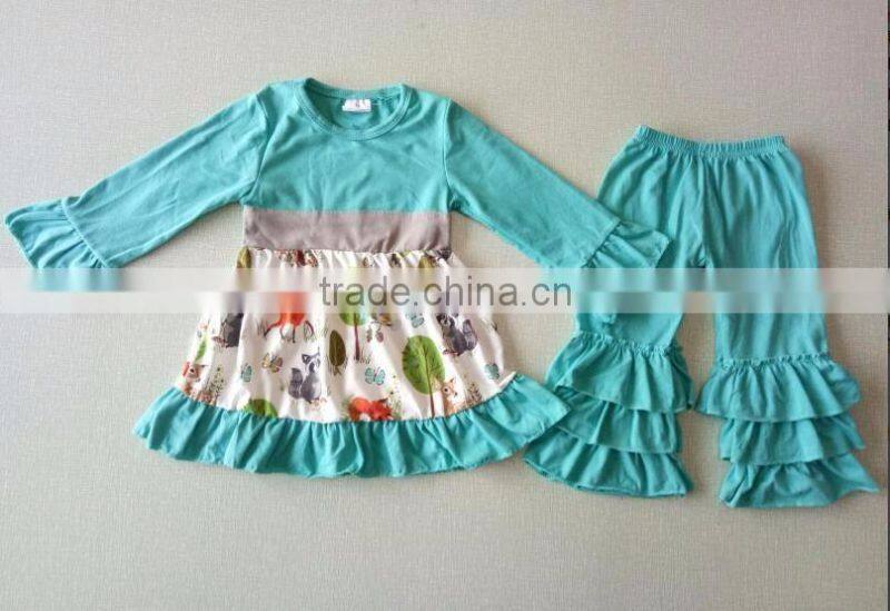 Easter boutique kids clothing remake girl rabbit print outfits spring boutique girl clothing sets