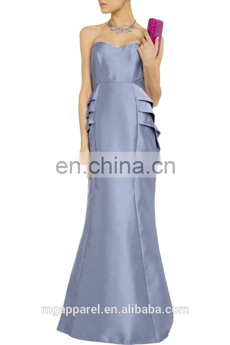 New design Satin twill gown prom dress patterns for women