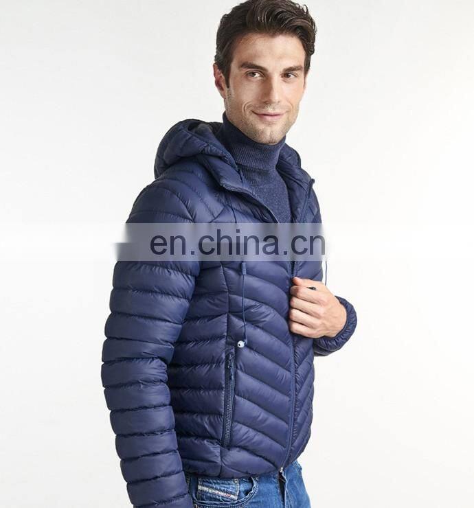 Apparel red sport down coat fabric ultralight mens down jacket for winters