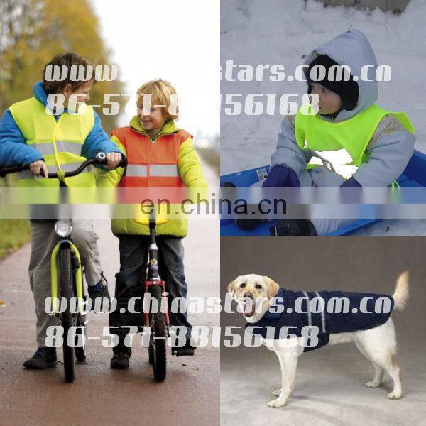 Blue reflective safety vests with pockets