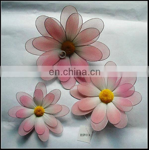 Pink Nylon artifical flower decoration for wedding party
