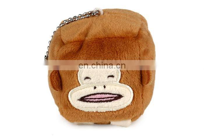 Custom square emoji animal toy plush keychain