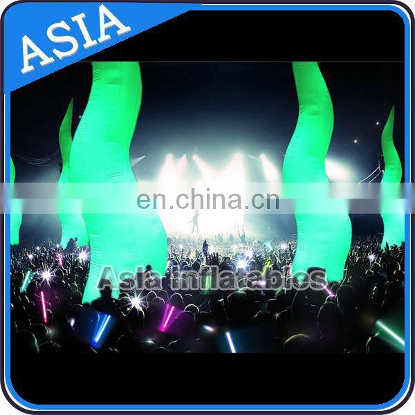 Holiday Decoration Led Tusk For Sale , Inflatable Led Ivory Balloon , Inflatable Curve Cone With Light