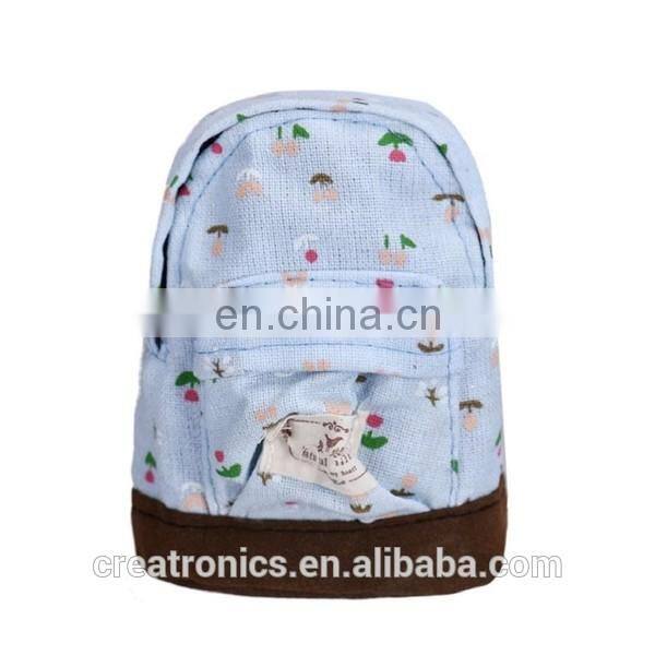 CR Mix Colors Vintage Women Girl Kid Baby Storage Cute Flower Floral Coin Round Zipper Bag Bule Change Wallet Purse