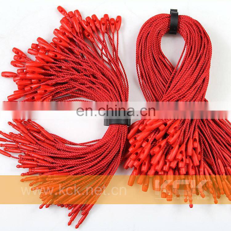 plastic red seal tags, red string seal tag for garments