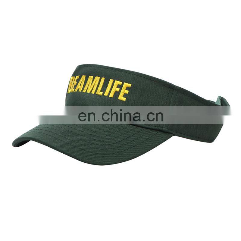 Universal custom embroidered men's short sports visor/sun visors cap