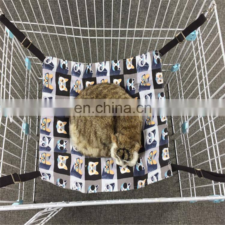 Indoor canvas fabric pet hanging cat hammock bed for cage