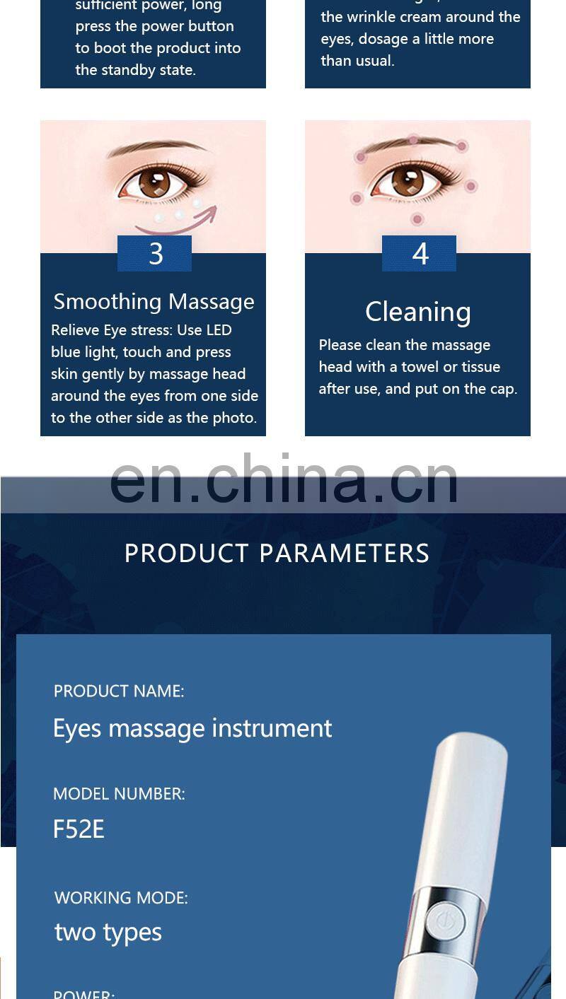 2019 High quality eye relaxing massage microcurrent red light heated eye massager pen
