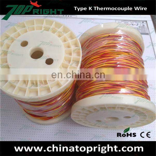 red yellow Type K thermocouple wire