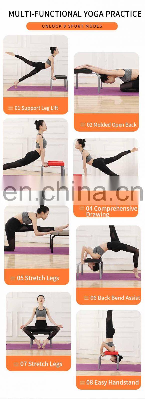 Home Gym Chair Stool Bench Yoga Mat Handstand Fitness Feetup Load Bearing 200KG Household