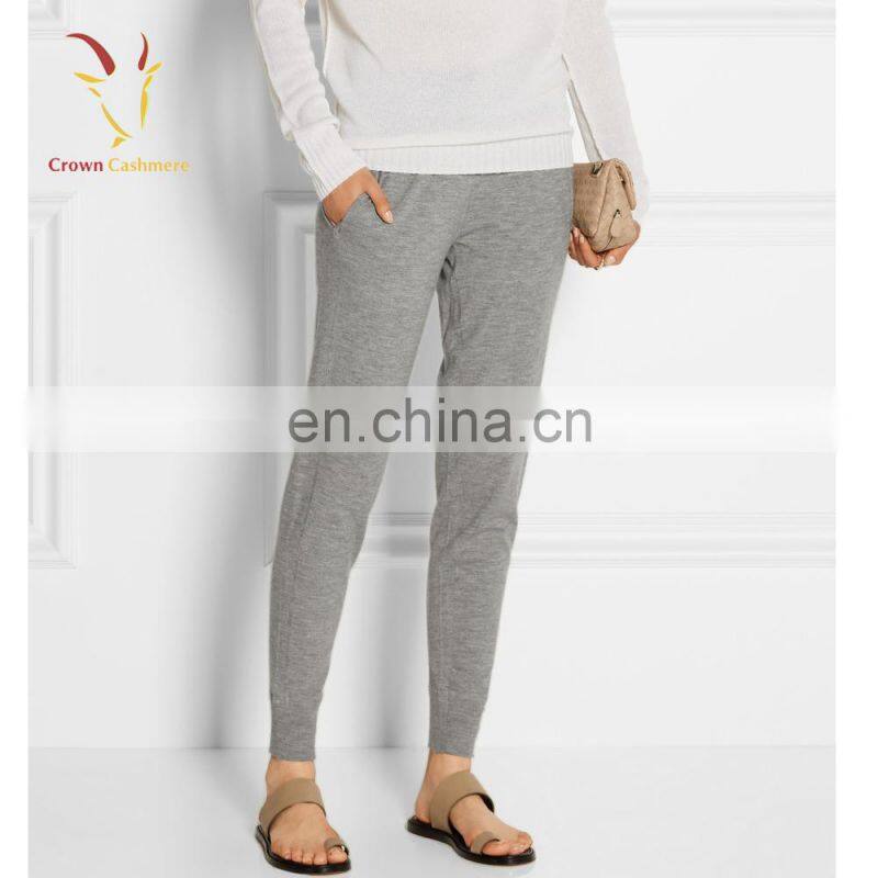 Mens Casual Winter Wool Cashmere Jogger Pants