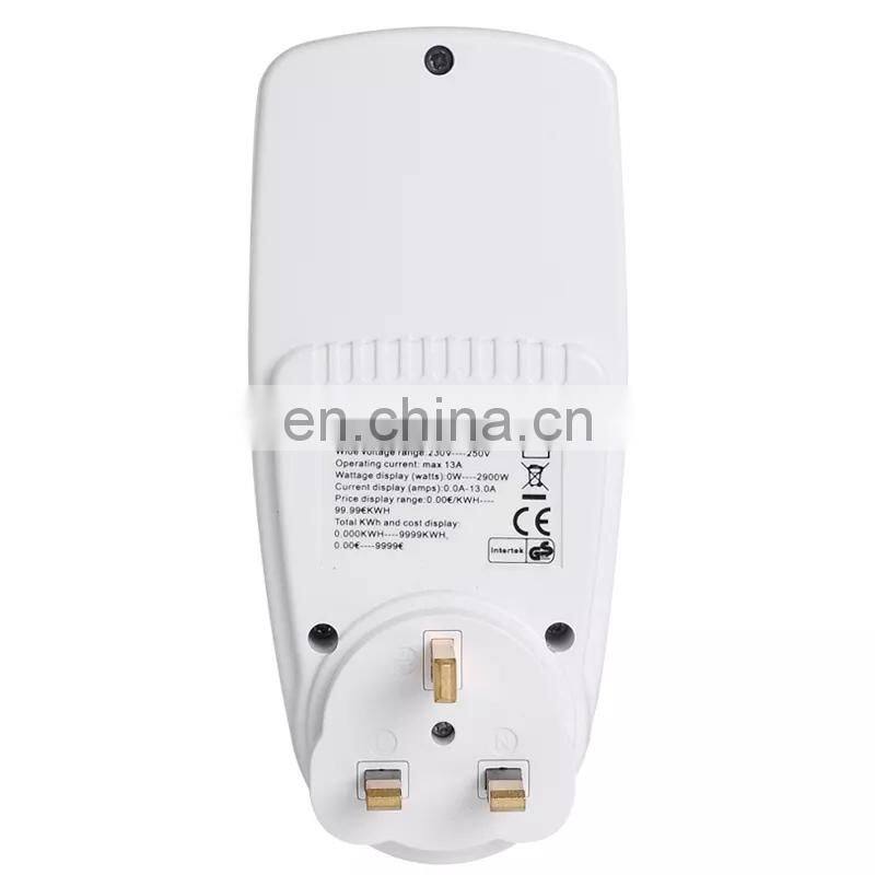 UK plug Energy Meter Watt Volt Electricity Monitor Analyzer Power Smart Home Digital Plug Power Meter
