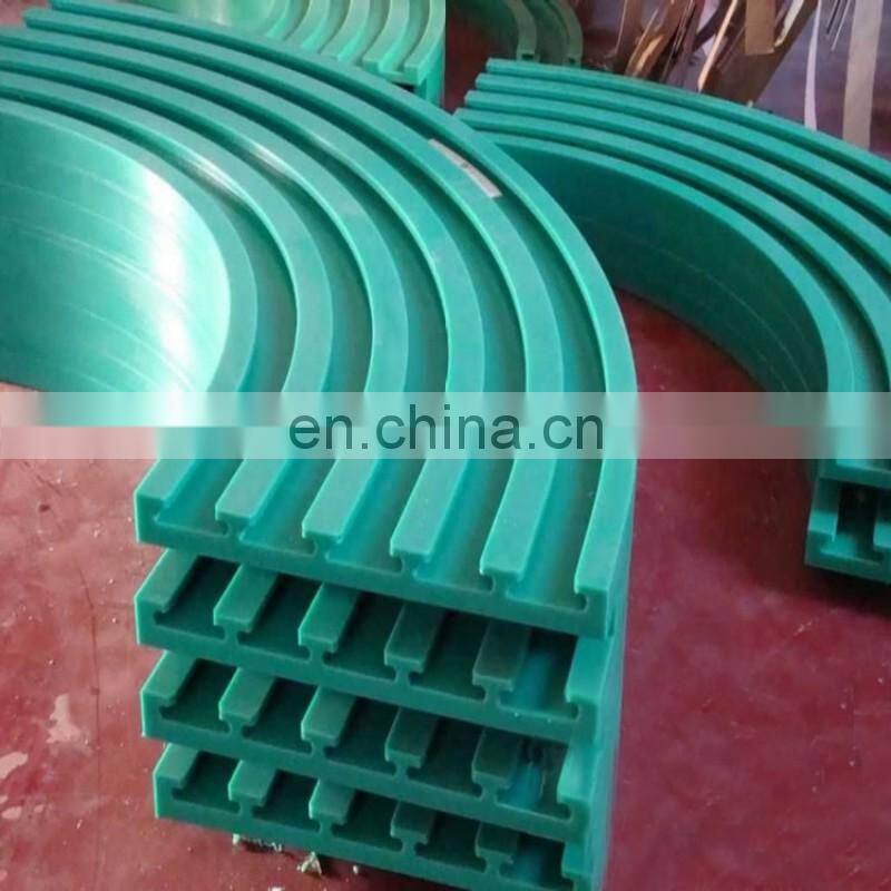 Custom Large Curved Sliding Guide Rail POM Plastic Track for Chain Roller