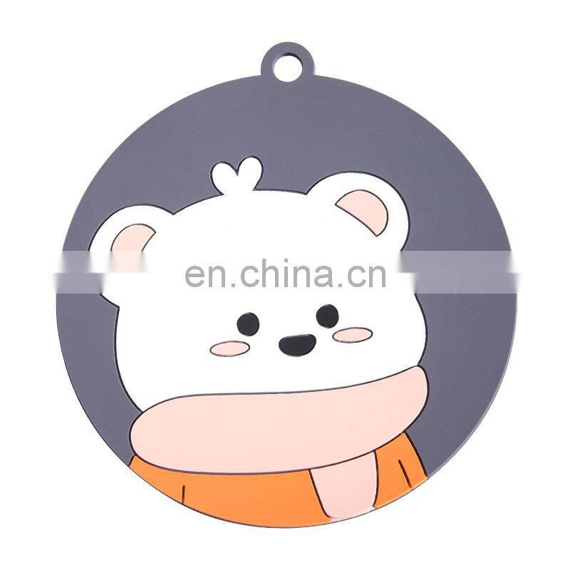 Heat Insulation Non-slip Coffee Table Cup Mats Pad Placemat Cartoon Silicone Coaster Kitchen Accessories