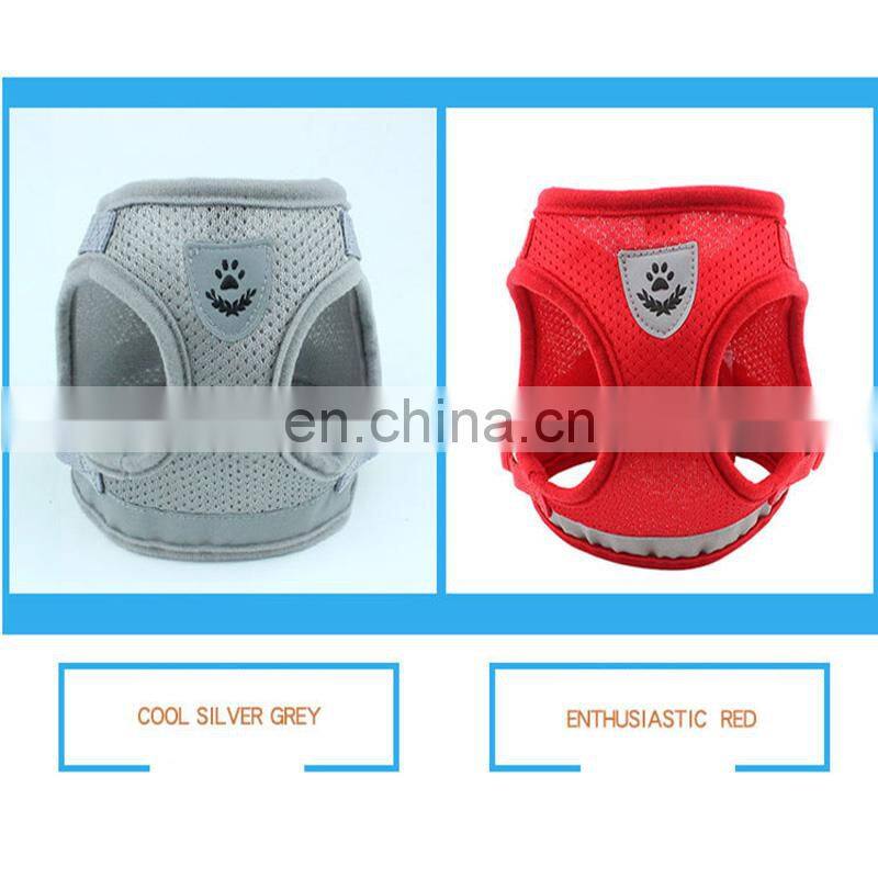 Dog Harness with Leash Summer Pet Adjustable Reflective Vest Walking Lead for Puppy Polyester Mesh Harness