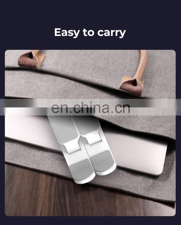 2021 Portable Plastic Foldable Laptop Stand Adjustable Height Folding Laptop Holder Stand