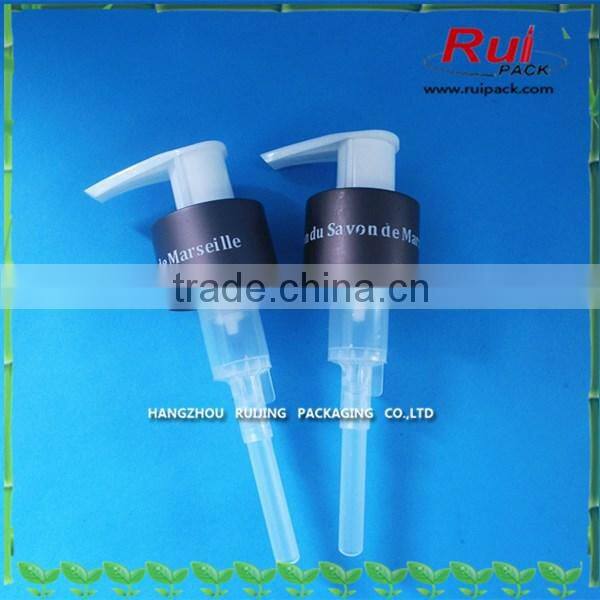 Aluminum Lotion pump with printed collar, Spring outside pump