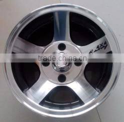 silver car wheels fit for sport style green lip cast wheels 13inch 4x114.3 -10 wheels rims