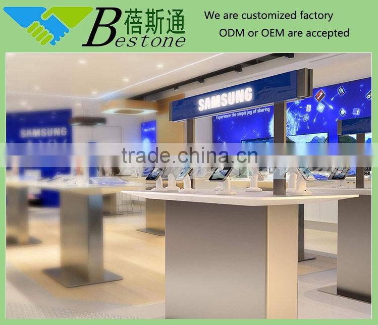 metal mobile phone display stand, metal display stand, tabletop wooden display stand