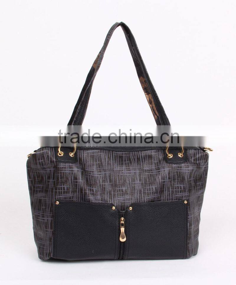 High End Quality Fashionable Pu Leather Women Branded Handbag