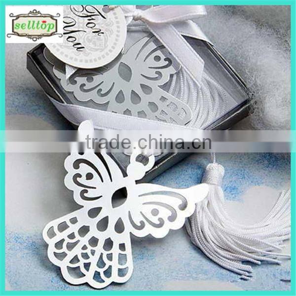 Hot sell butterfly engraved craft metal bookmarks