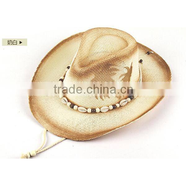 2015 Unisex Top quality mexican sombreros bulk straw cowboy hats mens Straw Beach Hat for sale