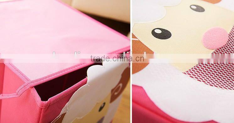 Cartoon Animal Multifunction Non Woven Fabric Organizer Box Storage Bins