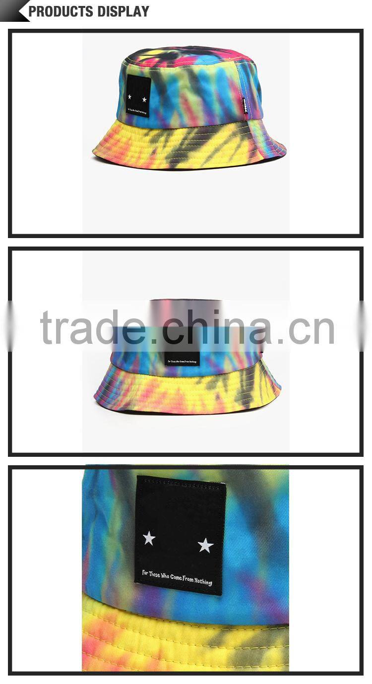 Popular cheap blue camo wholesale bucket hats for headwear and promotion
