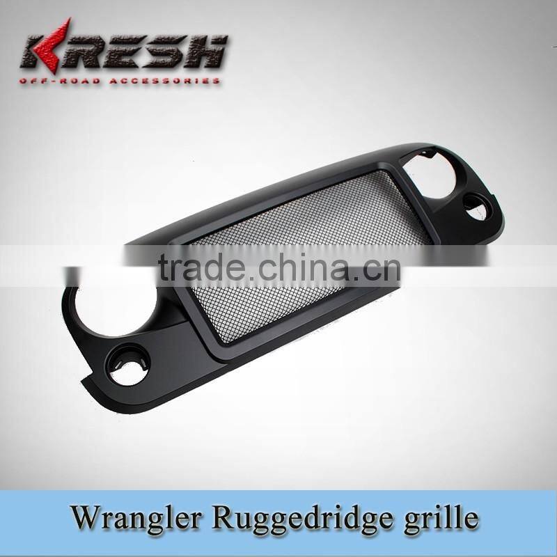 Hot sell Auto chrome front mesh grille for wrangler JK, ruggedridge grille for jk