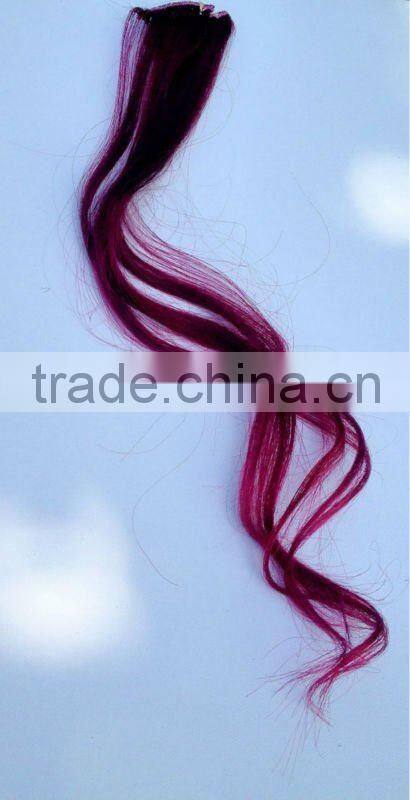 Tie Dye 100% Human Hair Extensions Blue And Purple Color