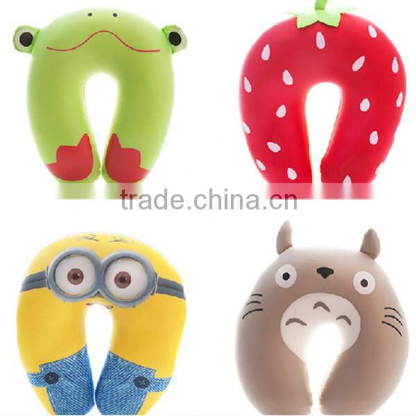 High quality cartoon design travel 3d polyester cheap bead pillow