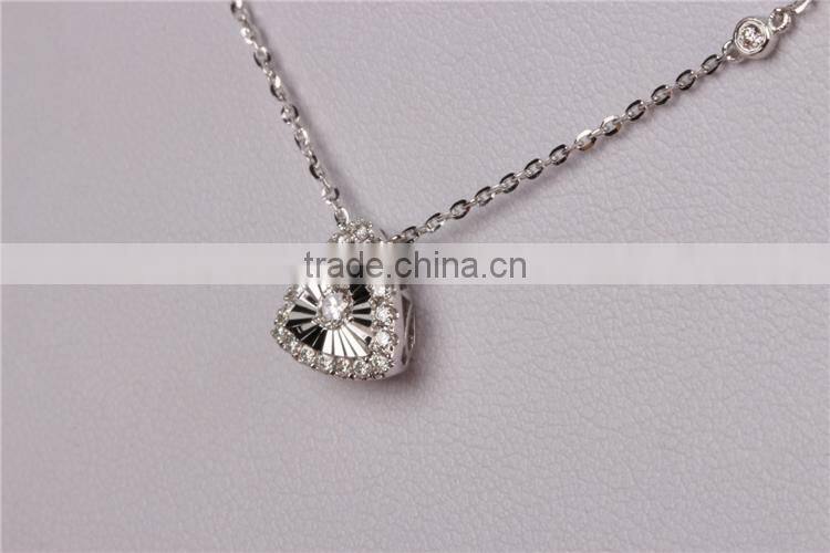 white gold Plated Fashion Pendant Advertisiing Necklace Jewelry Set Models
