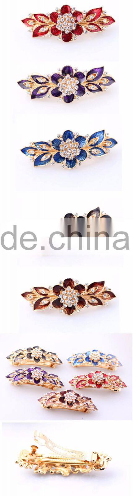 Large flowers and leaves hair clips, hair hair accessories, spring clip hair clips