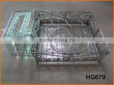 HG681 Wire Made Chrome Plated Tissue Box