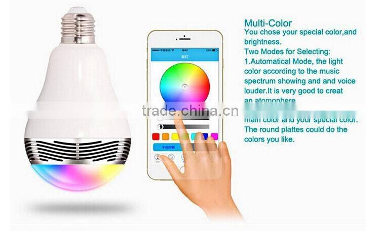 2016 changeable colour Wifi LAMP Bluetooth Speaker With app Remote Control.