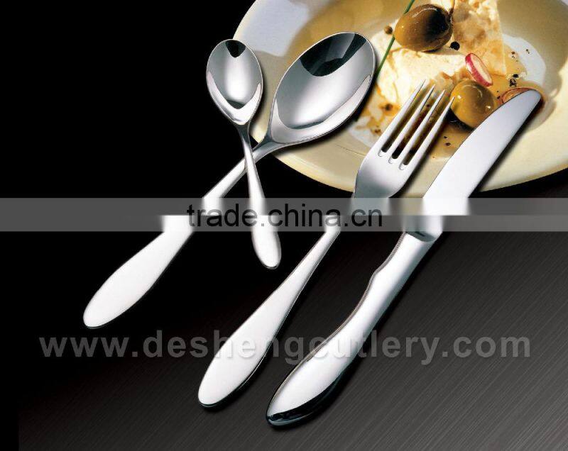 Silver modern cutlery set wholesale china product flatware for wedding