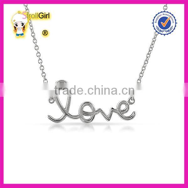 wholesale alibaba fashion jewelry 925 Sterling silver drop pendant necklace