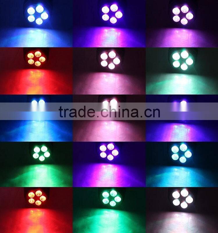 Cheap 75W 5 LED DMX512 Rotating Stage Light RGBW Moving Head Wash Light Stage Lighting
